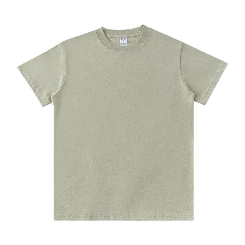 基本款T恤 舒适纯棉10色230G21支二本针圆领短袖男女休闲T-shirt