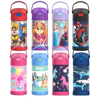 25新款膳魔师汪汪队蜘蛛侠保温杯儿童吸管杯冰雪奇缘爱莎公主水杯