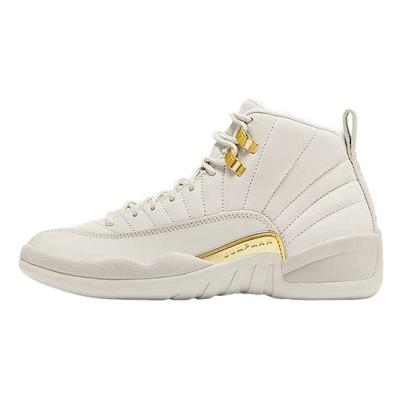 Jordan耐克女鞋AJ12白色金扣复刻运动休闲鞋高帮篮球鞋FD9101-007