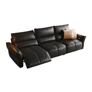 帕沙曼电动沙发现代意式头层牛皮多功能沙发高级感客厅2025新款