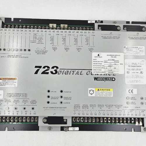 WOODWARD 723 Digital Control 8280-500 Rev H FOR WARTSILA W12
