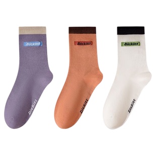 Dickies袜子男款黑色棉袜防臭冬季青少年学生运动中筒袜男女同款