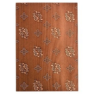 仿宋砑花笺板 菱花锦簇纹 复刻制砑花板 信笺 木板 砑光头蜡 砑石