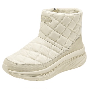 Skechers斯凯奇2026新款冬季女鞋厚底轻盈缓震雪地靴保暖高帮靴子