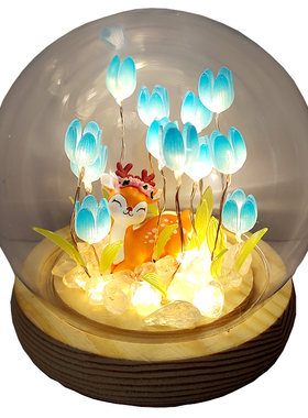DIY郁金香小夜灯暖场活动材料包