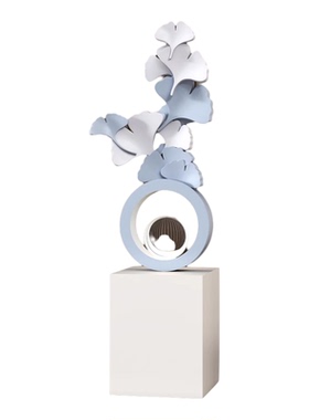 轻奢银杏叶落地蓝牙音箱摆件