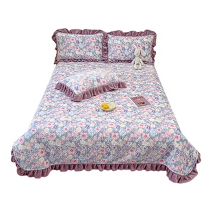 冬季保暖夹棉加厚牛奶绒床盖单件1.2/1.5/1.8/2m床品绒床单被单子