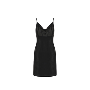 「LA」裙摆下的瘾*透视性感纯欲荡领显瘦网纱水溶花蕾丝吊带睡裙