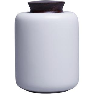 伍家坊 白瓷茶叶罐陶瓷密封罐红茶绿茶包装礼盒罐子高档礼品茶盒