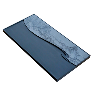 闻石整块乌金石茶盘高端轻奢天罗绿石茶盘家用绿檀石茶台排水茶具