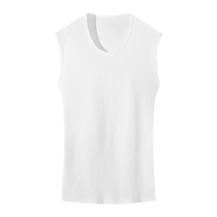 Costful Ro特纺人棉纱340g重磅螺纹背心 透气亲肤修身内搭坎肩