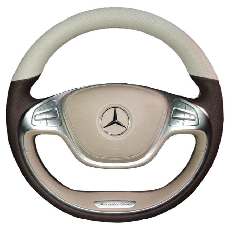 奔驰迈巴赫S级S320/S350L/S400L/S600L专用手缝真皮方向盘套把套