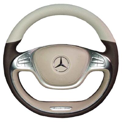 奔驰迈巴赫S级S320/S350L/S400L/S600L专用手缝真皮方向盘套把套
