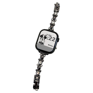 适用iWatch米奇小熊金属细表带女