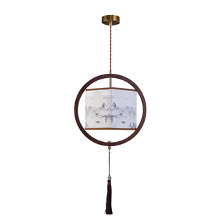 宋式美学吊灯2025新款中式卧室床头吊灯岛吧台玄关过道餐厅茶室灯