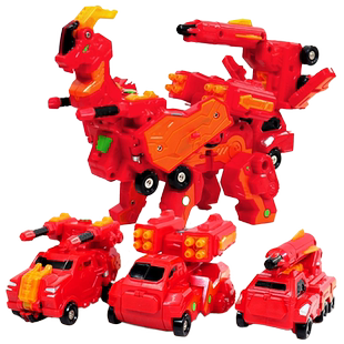 三宝超变兽车侠变形儿童机器人男孩玩具暴爆速合体对撞碰撞小汽车