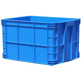 500塑料周转箱塑胶筐整理筐转运物流箱有盖箱子中号收纳盒子加高
