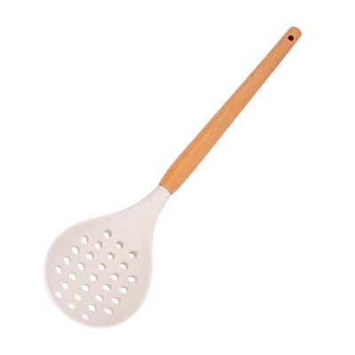 onlycook北欧风硅胶漏勺木柄