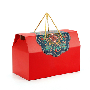 中式高档手提礼盒包装盒糕点熟食水果高级感节日礼品盒空盒子定制