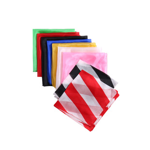 北方魔术道具 真丝丝巾 舞台魔术道具丝巾 30*30红蓝黄绿白9色可