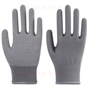 尼龙点胶点珠橡胶半指断指露指防滑耐磨开车透气工作干活劳保手套
