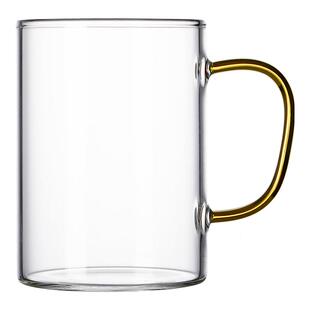 高级感玻璃杯带把耐热简约牛奶杯喝水杯家用客厅泡茶杯子家庭套装