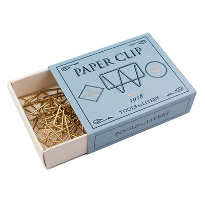 台湾Tools to Liveby礼拜 手帐文具时尚创意黄铜回形针曲别针书签