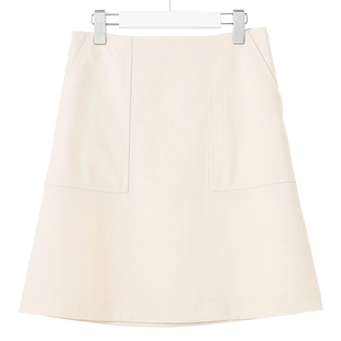 23区日系秋冬季通勤职业羊毛混纺半身裙休闲A字短裙伞裙商场同款