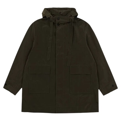 秒发！韩国设计师2026春季新款ribb*nbit中性风立领连帽风衣外套