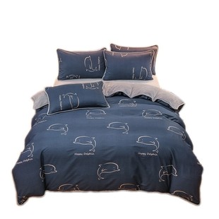 ab面珊瑚绒被套单件纯棉法兰绒冬天单面加绒6x7四件套一面绒被罩