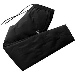 雪中飞男士羽绒裤外穿防风抗寒直筒休闲冬季棉裤加厚保暖鹅绒裤子