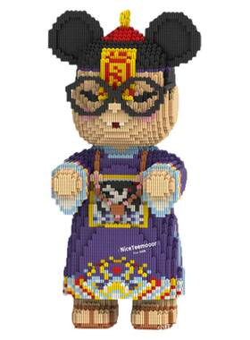 萌拼正版清朝小僵尸拼插积木男生女孩礼物益智玩具立体拼图