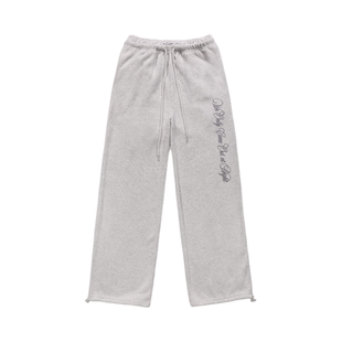 韩国badblood美式辣妹字母刺绣抽绳卫裤性感蕾丝边宽松休闲运动裤