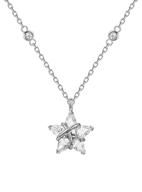 新款幸运星s925银项链女星星吊坠