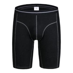 诺卡登全棉男士运动内裤男式加长防磨腿平角裤纯棉跑步训练五分裤