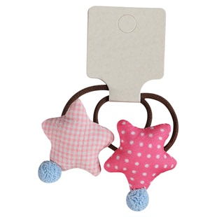 韩系儿童发饰格子星星发绳清新可爱布艺宝宝发圈扎双马尾皮筋发饰