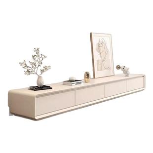 奶油风白落地电视柜客厅家用2025新款高级感实木电视机柜茶几组合