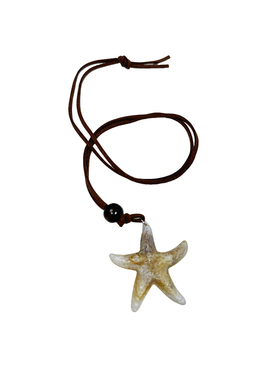 atmshop复古民族风海洋度假立体海星吊坠ins麂皮绳长项链自由调节