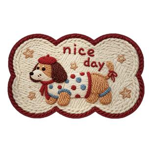 亚麻浴室地垫吸水速干卫生间门口进门地毯洗手间厕所防滑耐脏脚垫