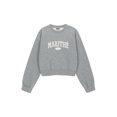 MARITHE女士牛仔贴布LOGO卫衣