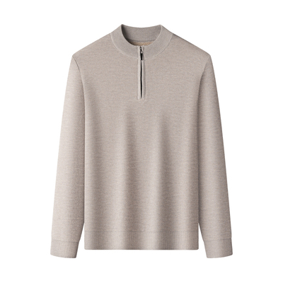 罗蒙男士绵羊毛毛衣加绒打底衫