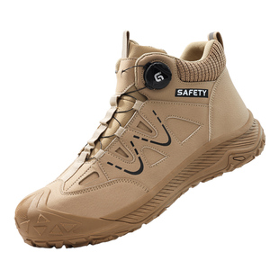 古伊萨高帮劳保鞋冬季男款防砸防刺穿耐磨防水安全带钢头工地男鞋