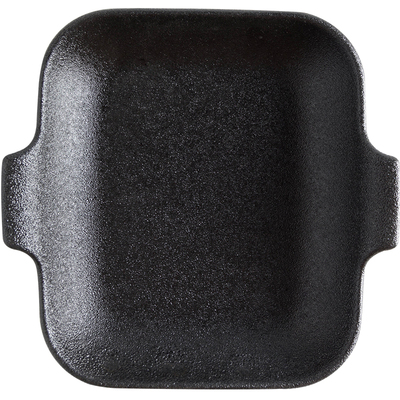 ezicok烤盘双耳盘子黑色陶瓷芝士