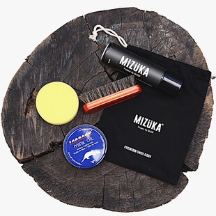 MIZUKA 貂油护理保养 鞋履皮衣保养清洁套装 鞋油马毛刷防水喷雾