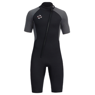 DIVE&SAIL 潜水服男3mm连体加厚防寒保暖浮潜冲浪游泳衣短袖湿衣