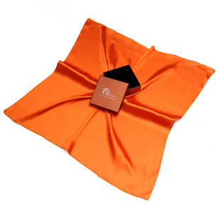 夏季男士丝巾橘黄色小方巾韩版领巾小围巾NS6672 礼盒装