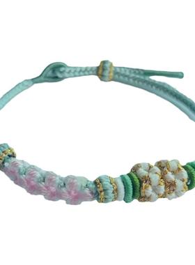 马卡龙色手绳男女情侣原创