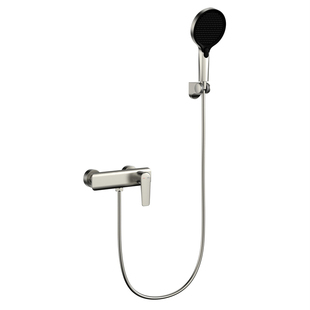 拉丝镍单功能简易花洒套装卫生间淋浴器增压小花洒浴室冷热水龙头