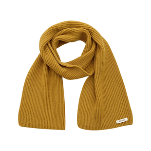 ins博主韩版小众简约百搭贴标围巾女秋冬季保暖学生纯色围脖情侣