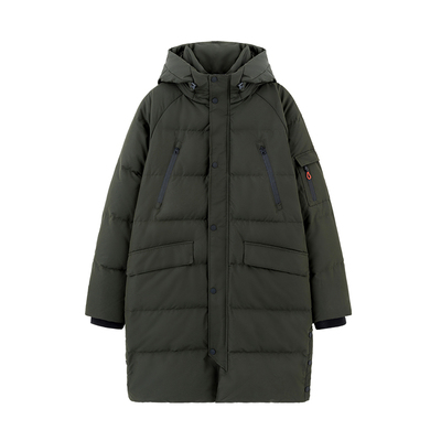 男冬季宽松中和休闲长款羽绒服